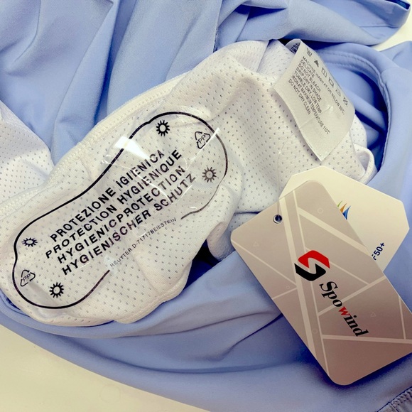 Spowind Women’s High Waisted Swim Board Shorts, Med, Quick Dry, Ice Blue, NWT - Picture 3 of 3